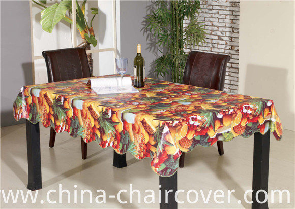 New Design Friendly Colorful PVC Printed Tablecloth with Fruit